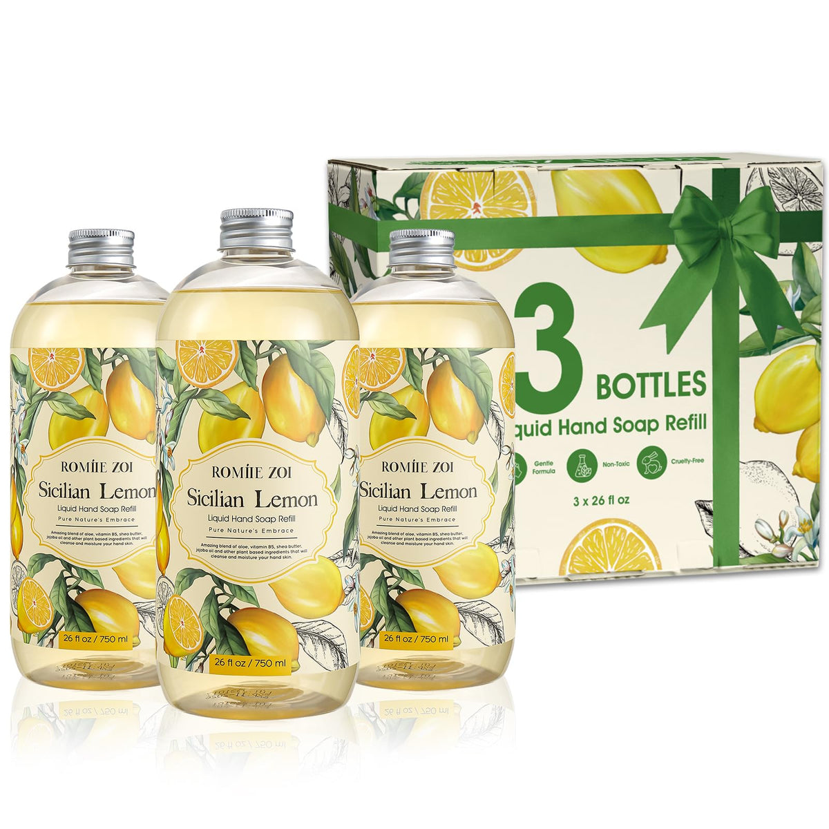 ROMIIE ZOI Liquid Hand Soap Refills, Gentle Moisturizing Formula