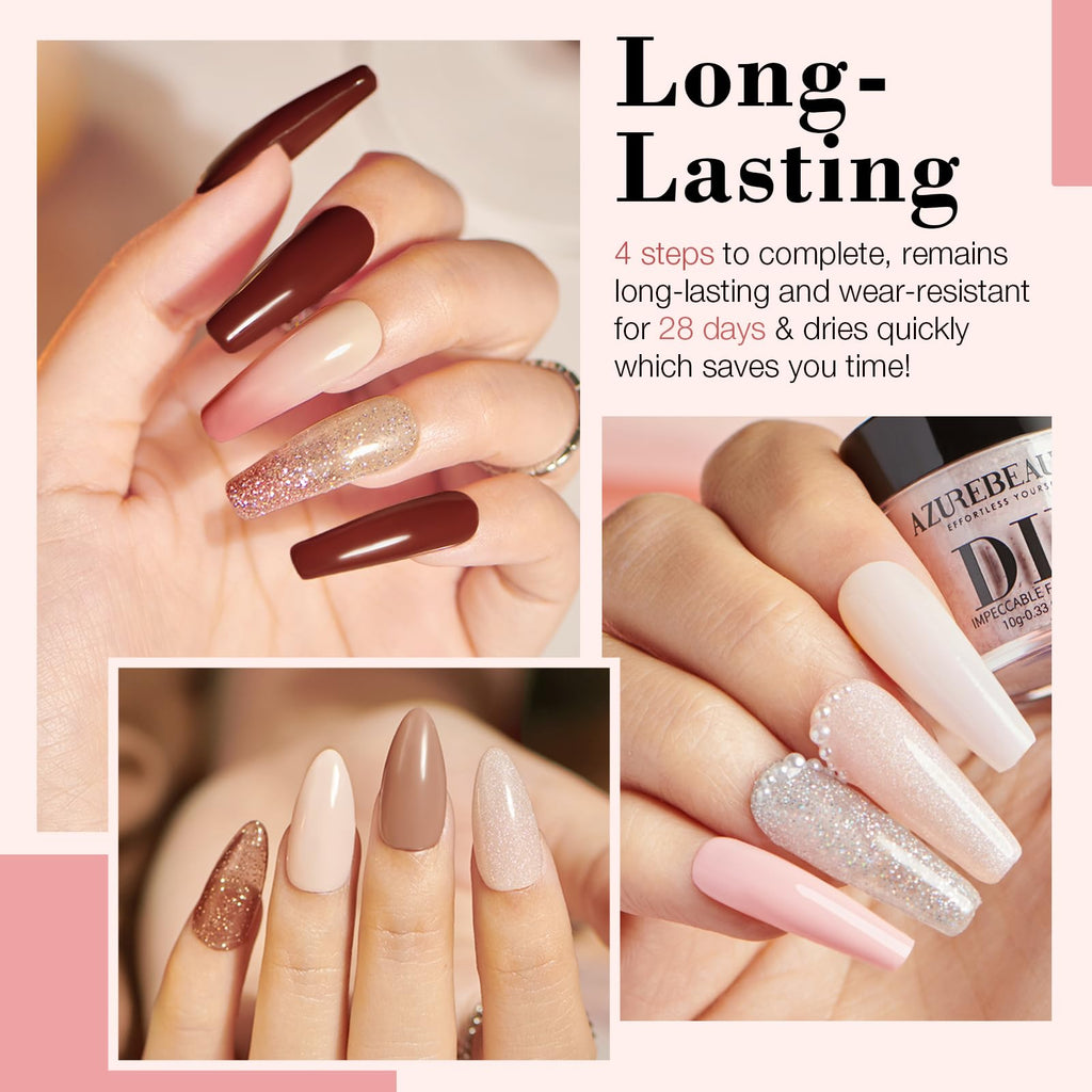 AzureBeauty Dip Powder Nail Kit for DIY Nail Art and Manicure