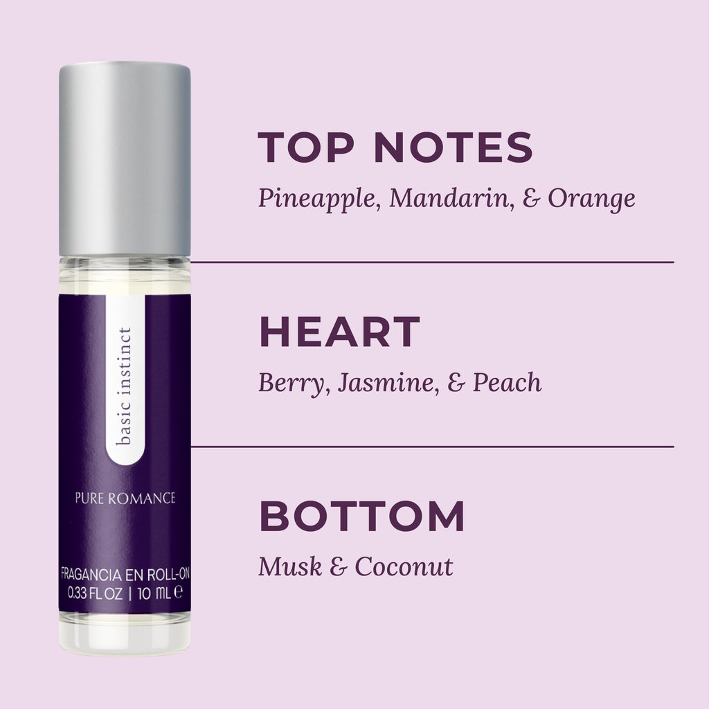 Pure Romance Basic Instinct Pheromone Roll-On Perfume, 0.35 fl oz