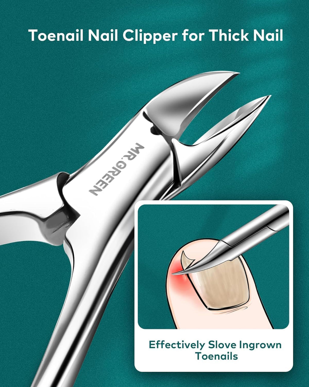 MR.GREEN 12-in-1 Manicure & Pedicure Set, German Stainless Steel Nail Care Kit