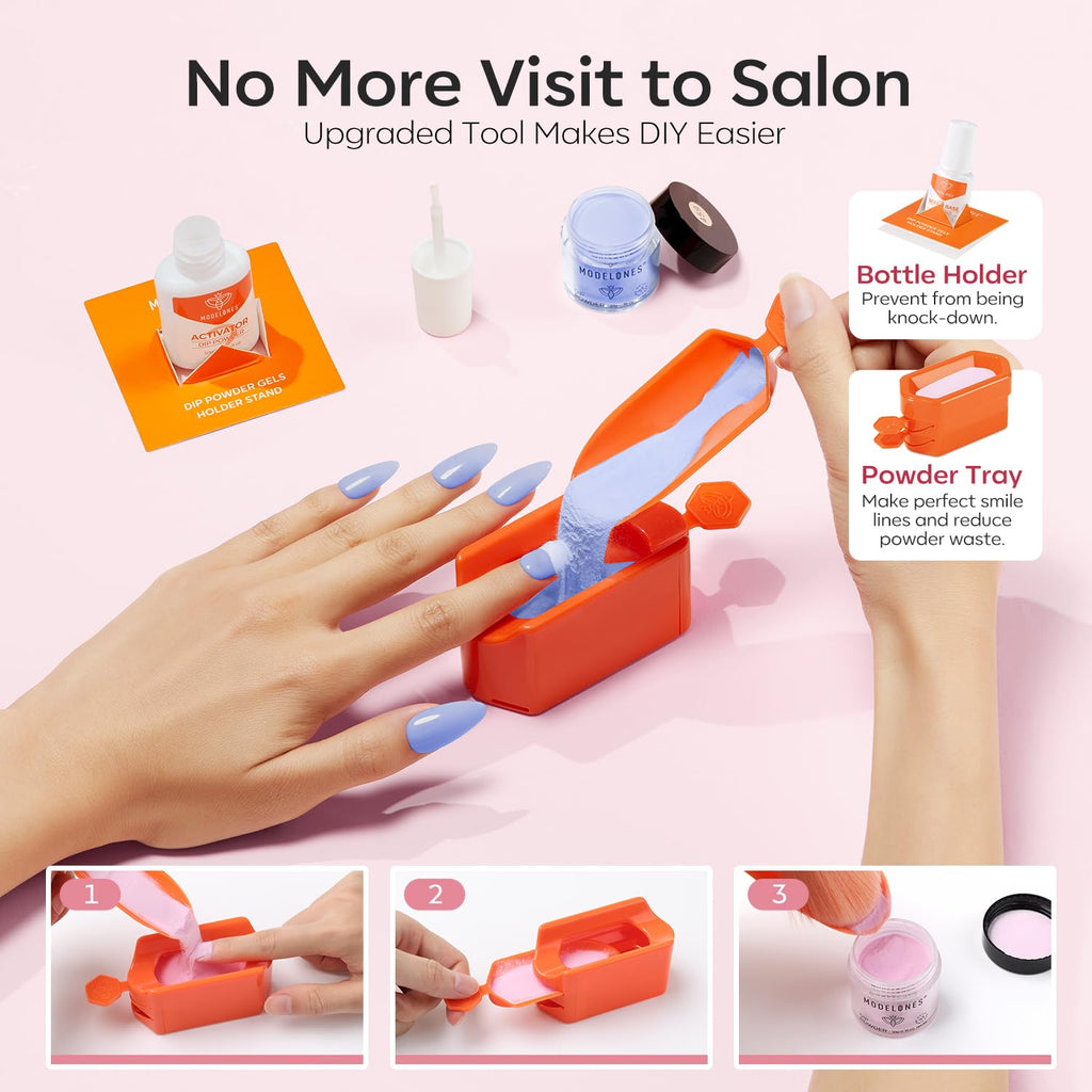 Modelones Dip Powder Nail Kit, 20-Color Set with Liquids and Tools