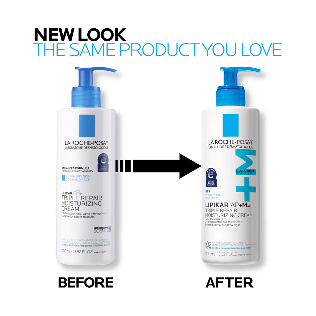 La Roche-Posay Lipikar AP+Max Triple Repair Moisturizing Body Cream, 13.52 oz