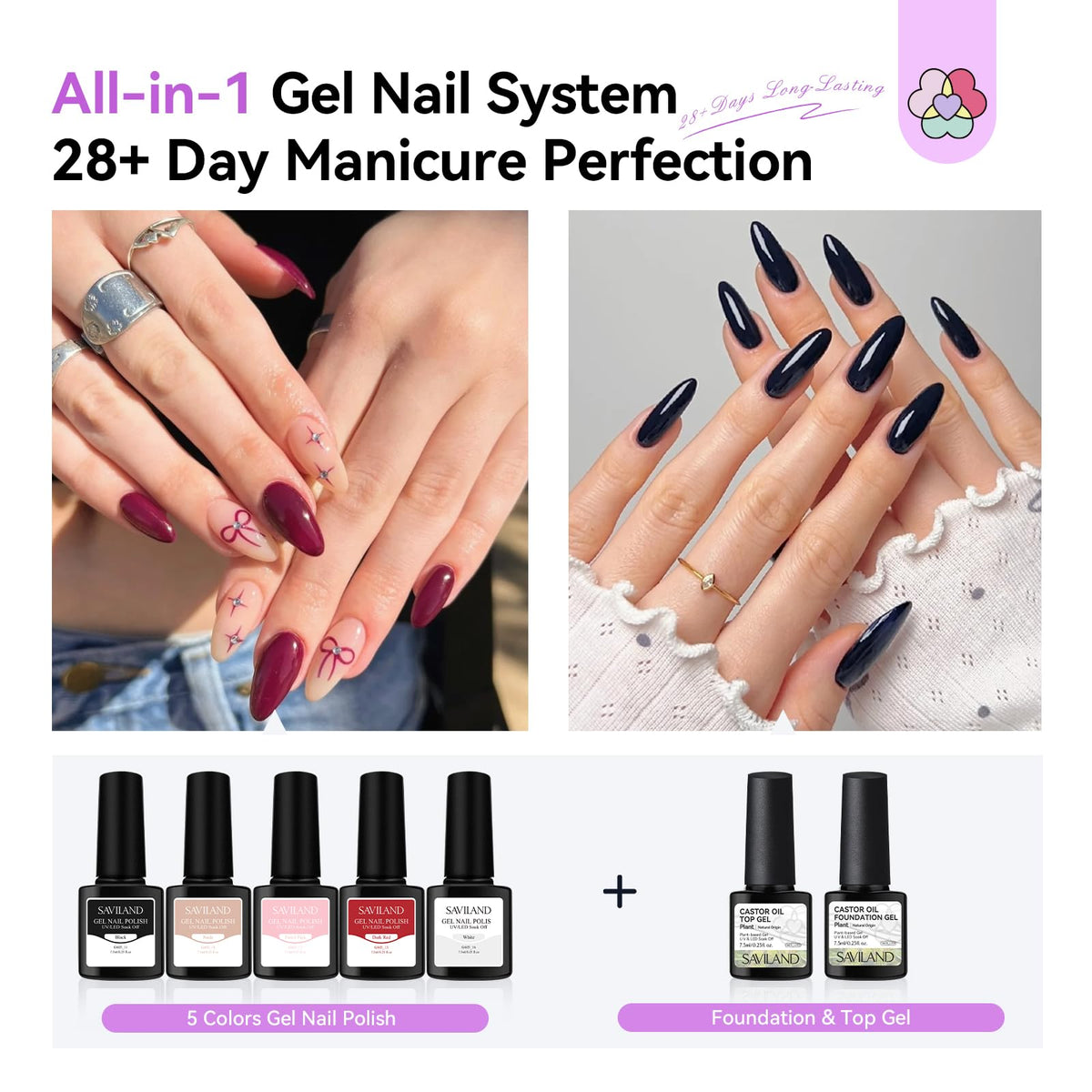 SAVILAND Acrylic Nail Kit for DIY Nail Extensions