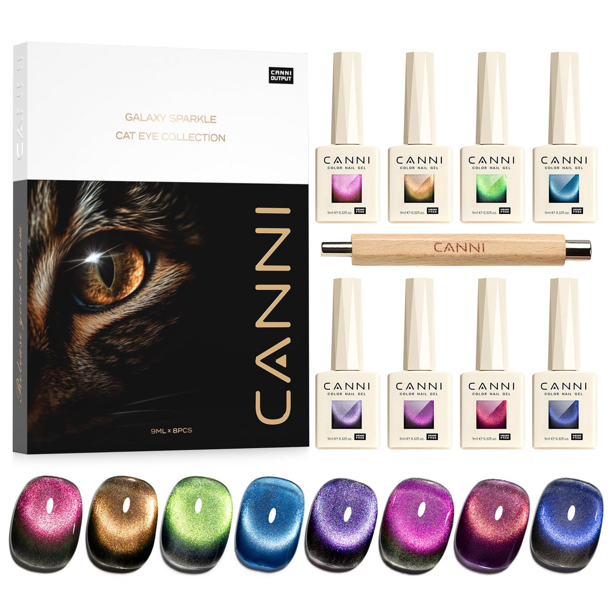 CANNI 8-Piece 9 ML Gel Nail Polish Set