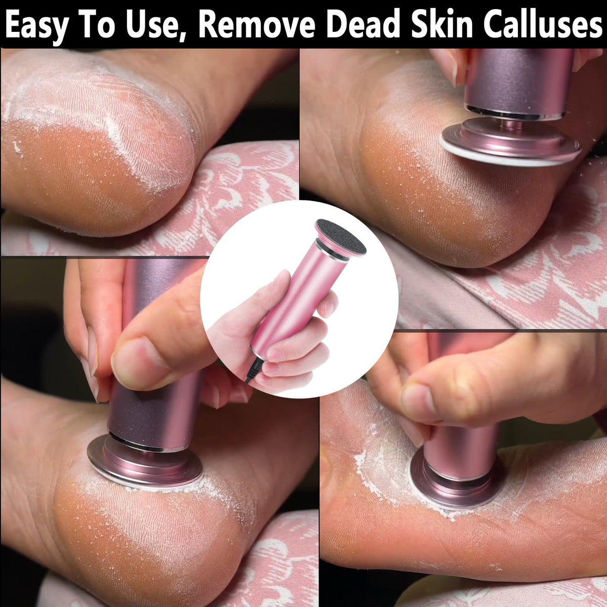 I.B.N. Electric Foot File Callus Remover with Adjustable Speed