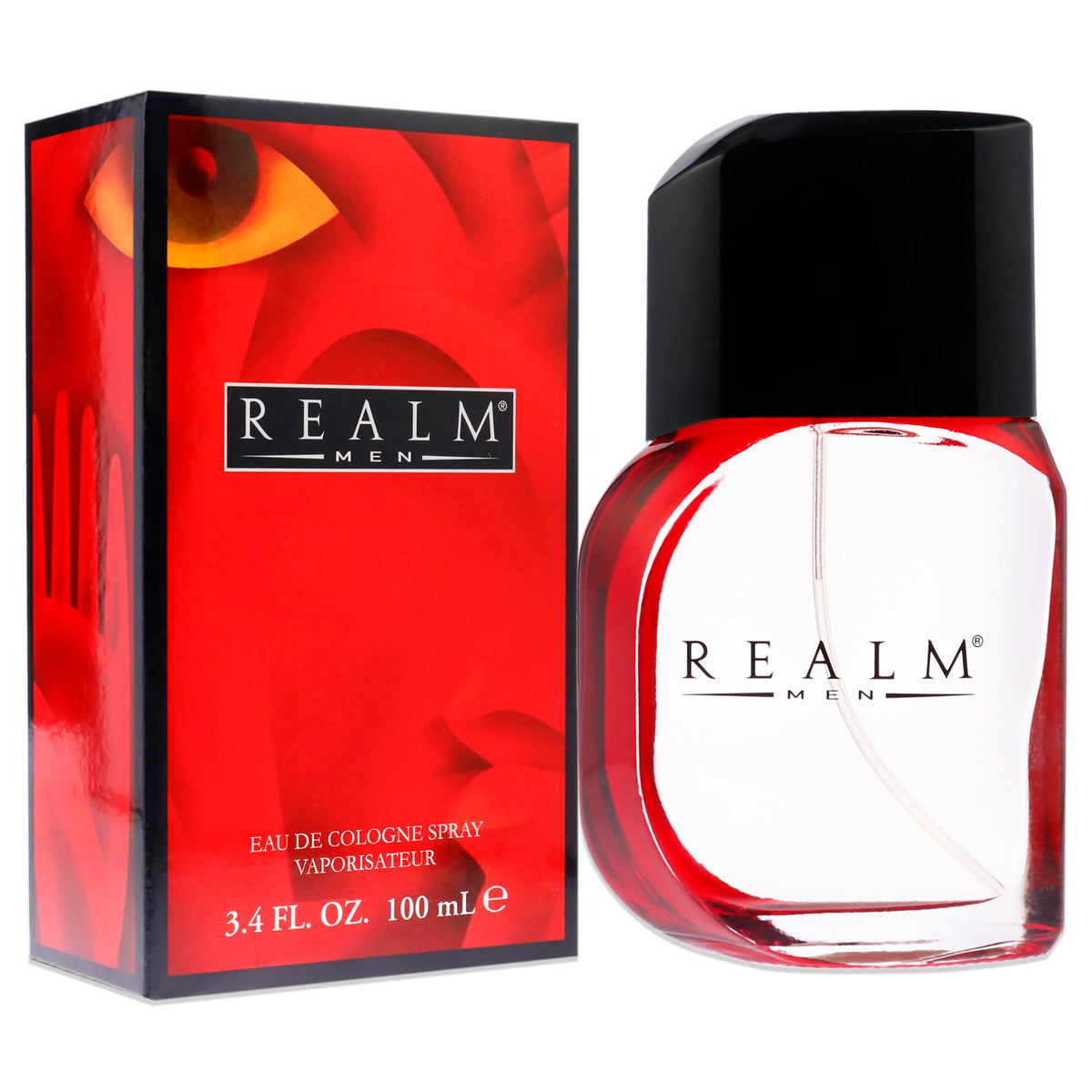Erox Realm Men Red Eau de Cologne Spray, 3.4 Fl Oz