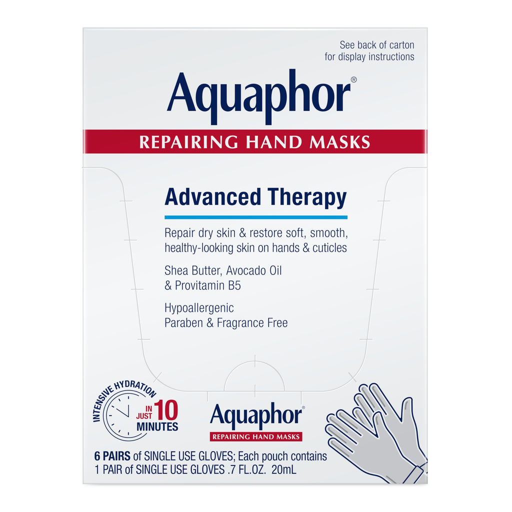 Aquaphor Repairing Hand Masks, Moisturizing Gloves with Avocado Oil & Shea Butter