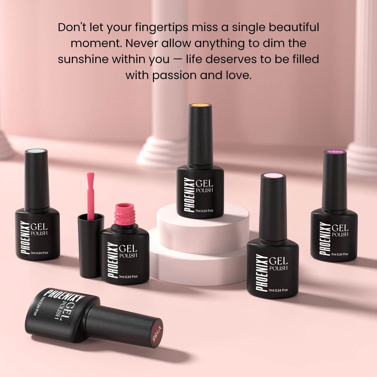 Phoenixy Gel Nail Polish Set with Vibrant Color Variety