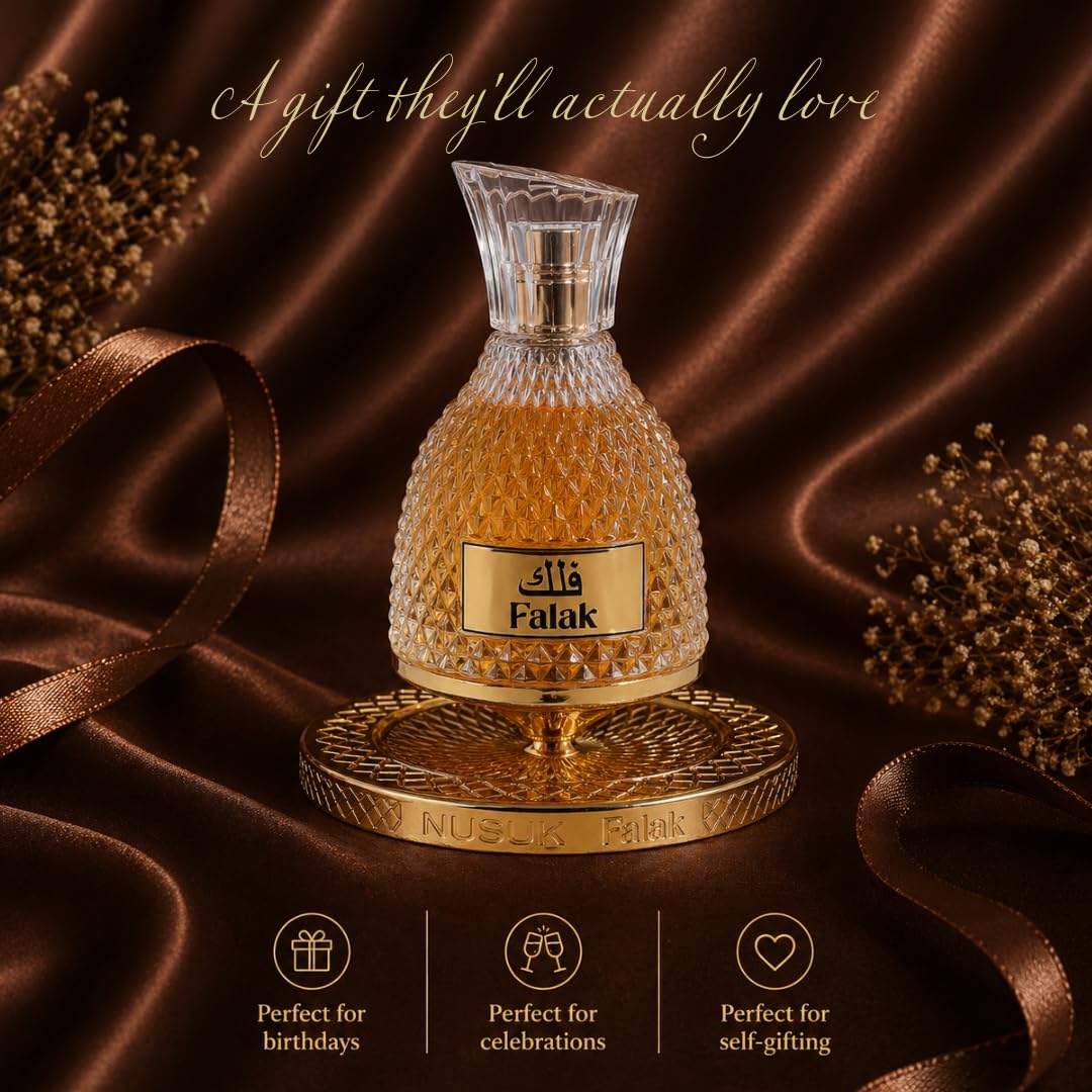 Nusuk Falak Unisex Eau de Parfum Spray, Gourmand Caramel Vanilla Fragrance