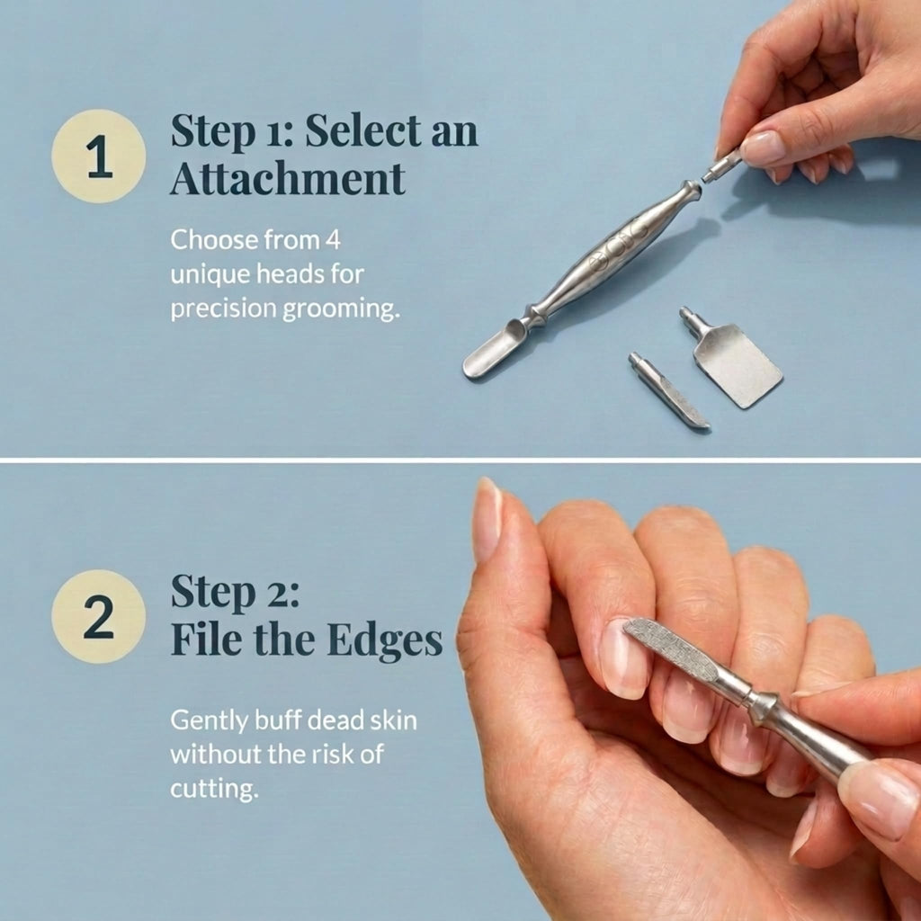 Cuticle-B-Gone Nail Care & Cuticle Remover Tool with 4 Attachments