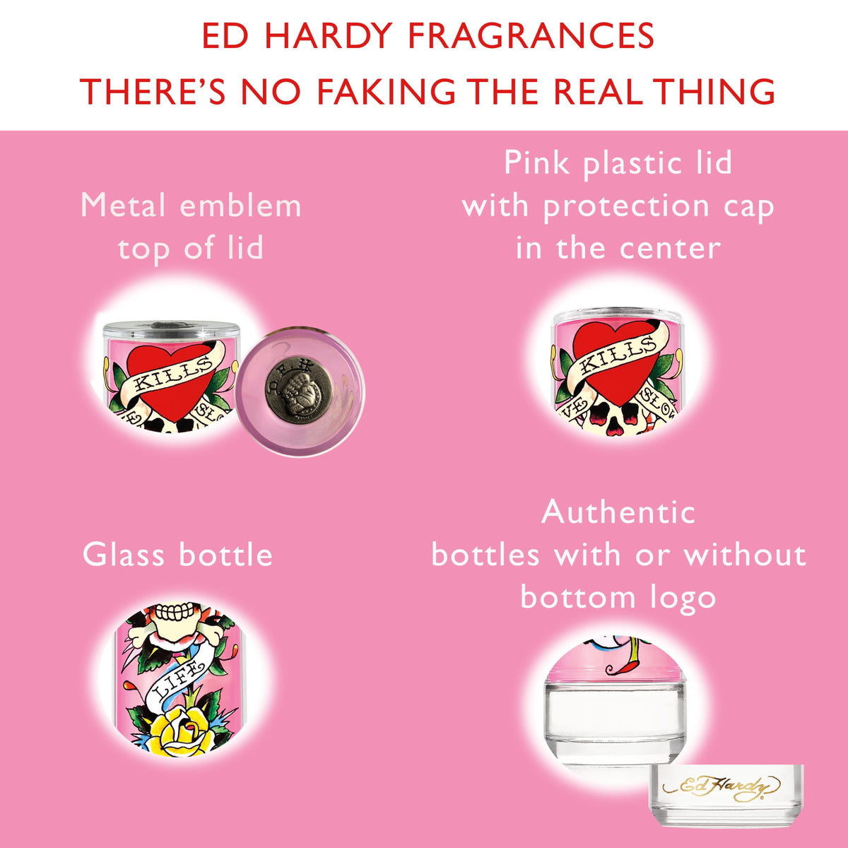 Ed Hardy Eau de Parfum for Women with Mango, Rose and Amber, 3.4 fl oz