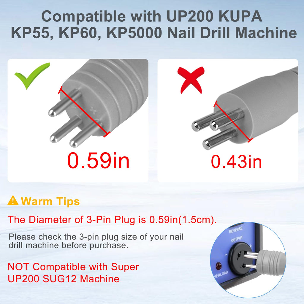 HoMove Nail Drill Handpiece Replacement for UP200, 35,000 RPM