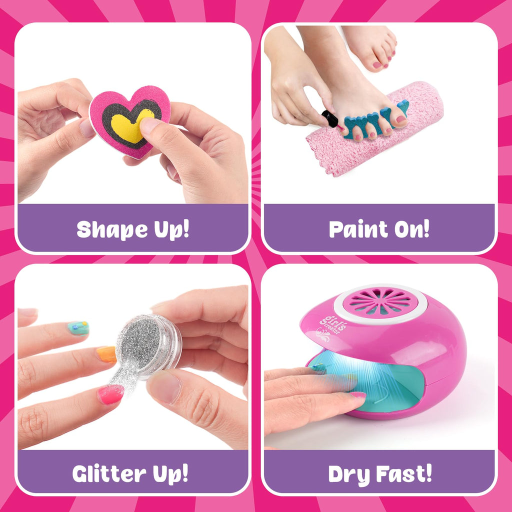 Auntyfey Kids Spa Day Kit for Girls with Foot Spa and Accessories