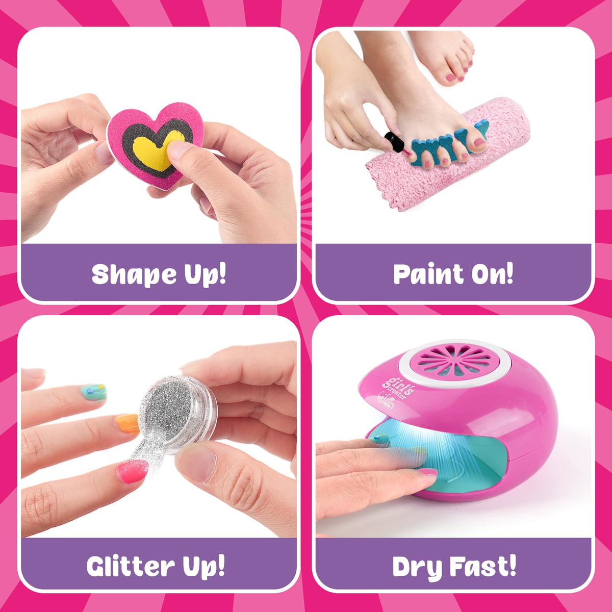 Auntyfey Kids Spa Day Kit for Girls with Foot Spa and Accessories