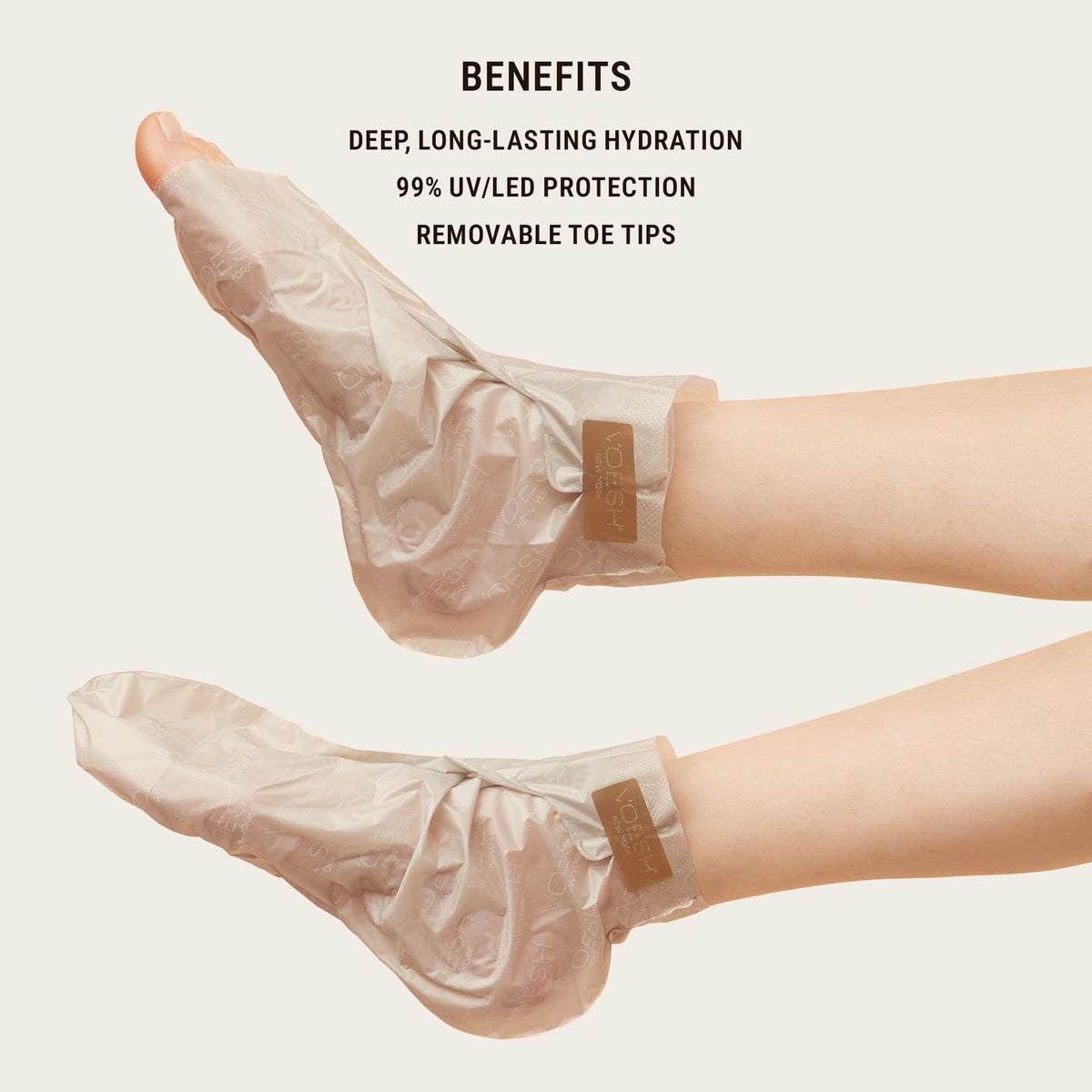 VOESH Collagen Moisturizing Socks for Dry Feet, Vegan Spa Pedicure Treatment