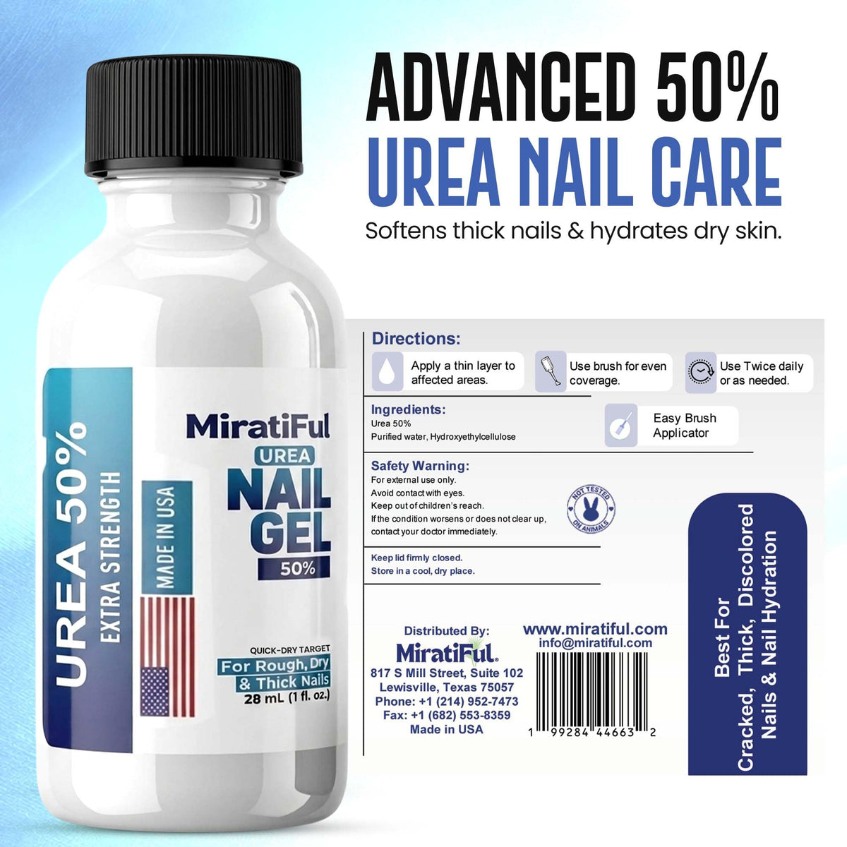 Urea Nail Care Gel for Thick Nails and Callused Skin