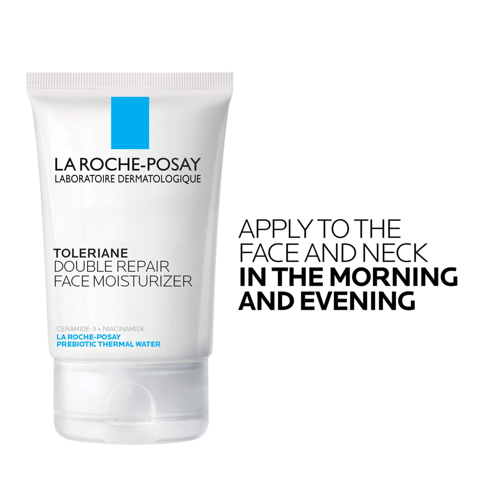 Toleriane Double Repair Face Moisturizer with Ceramide & Niacinamide, 3.38 fl oz