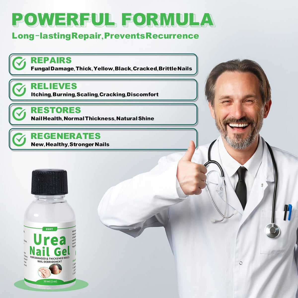 50% Urea Nail Gel for Thick Nails, Calluses and Rough Skin