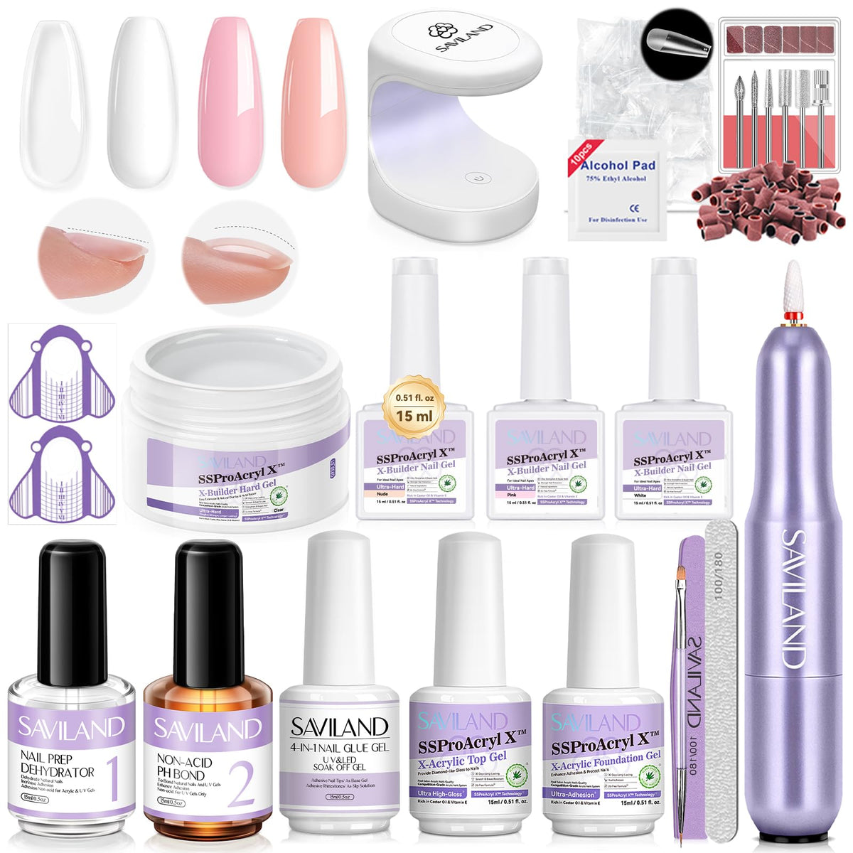 SAVILAND Builder Nail Gel Kit for Nail Extensions