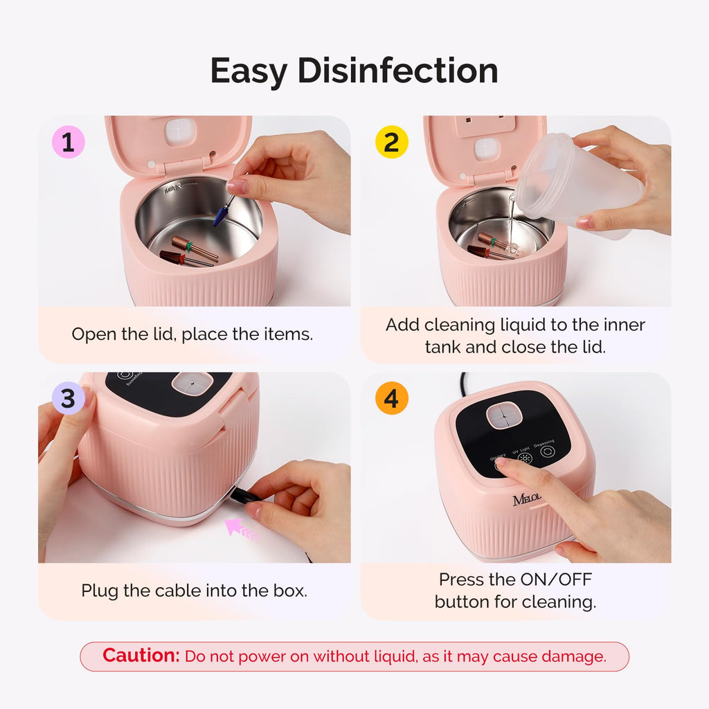 MelodySusie Nail Tool Cleaning Machine with Blue Light