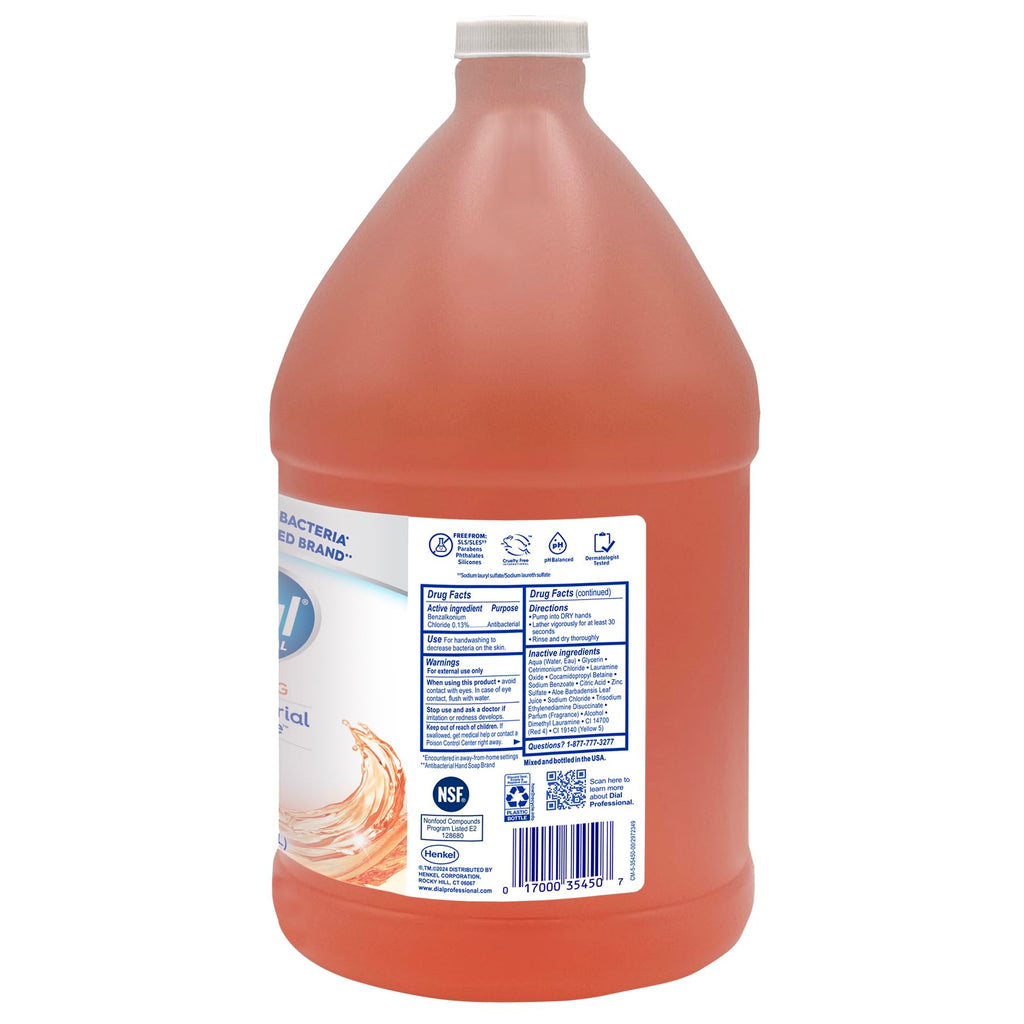 Dial Professional Antibacterial Defense Foaming Hand Wash, 128 Fl Oz Refill