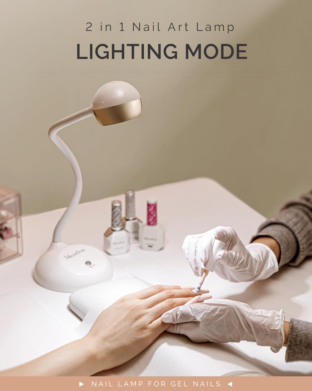 MelodySusie Rechargeable 360° Gooseneck UV/LED Nail Art Lamp