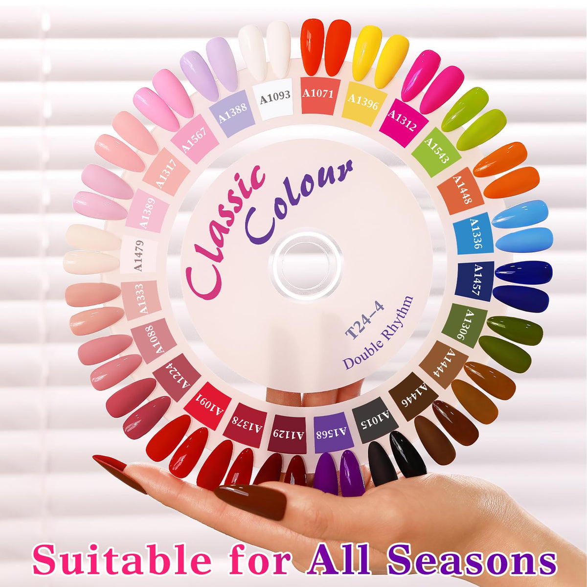 Double Rhythm 28-Piece Gel Nail Polish Set with Base, Top & Building Gels