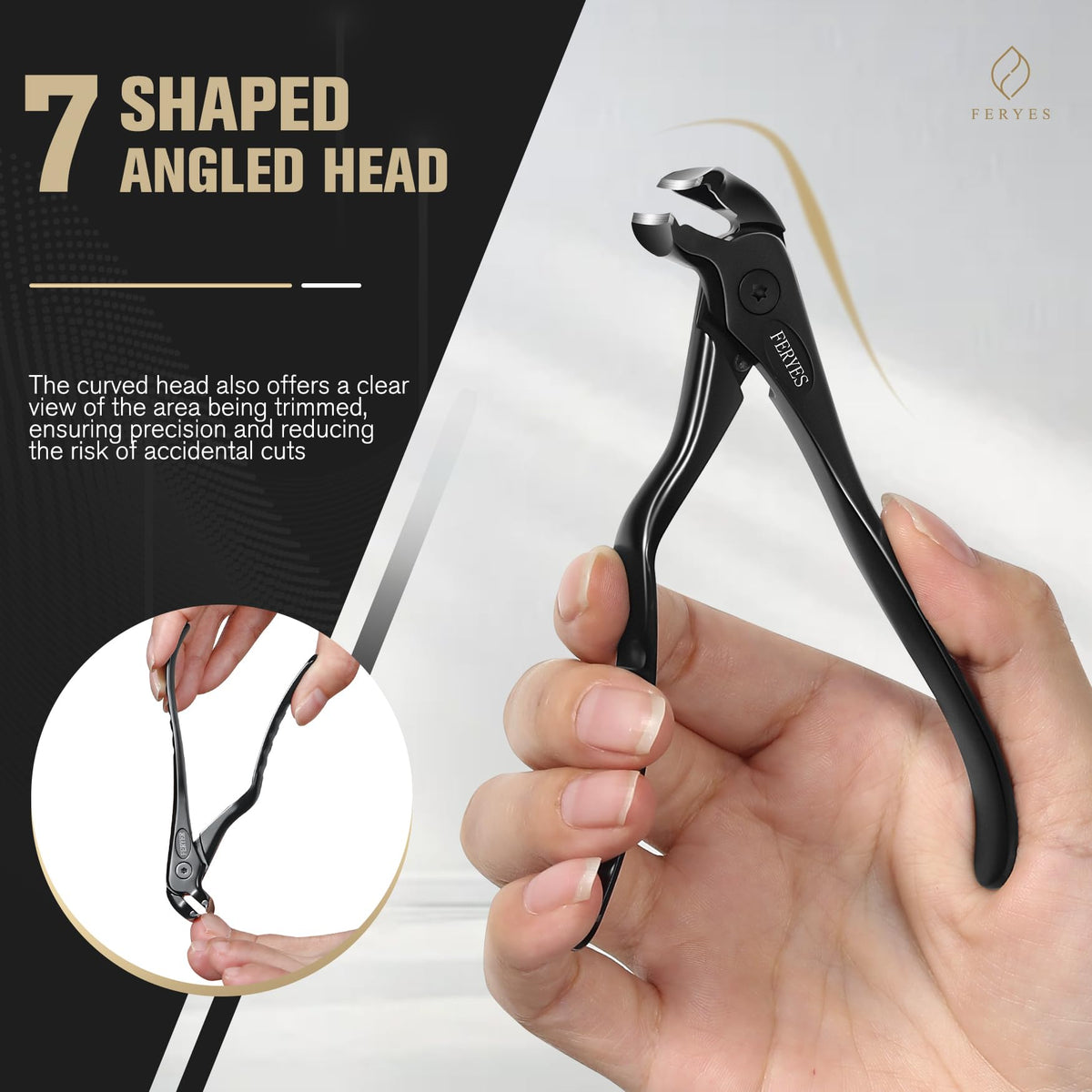 FERYES Long-Handle Ergonomic Nail Clippers for Seniors
