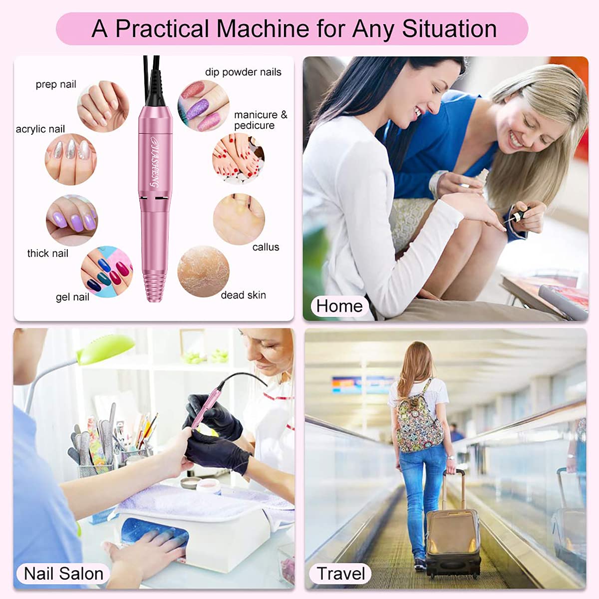 Electric Nail Drill Machine for Manicure and Pedicure