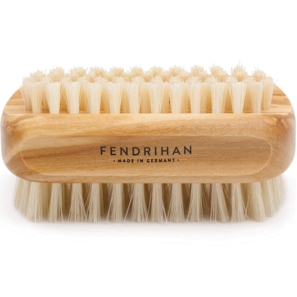 Genuine Boar Bristle Nail Brush with Olive Wood Handle