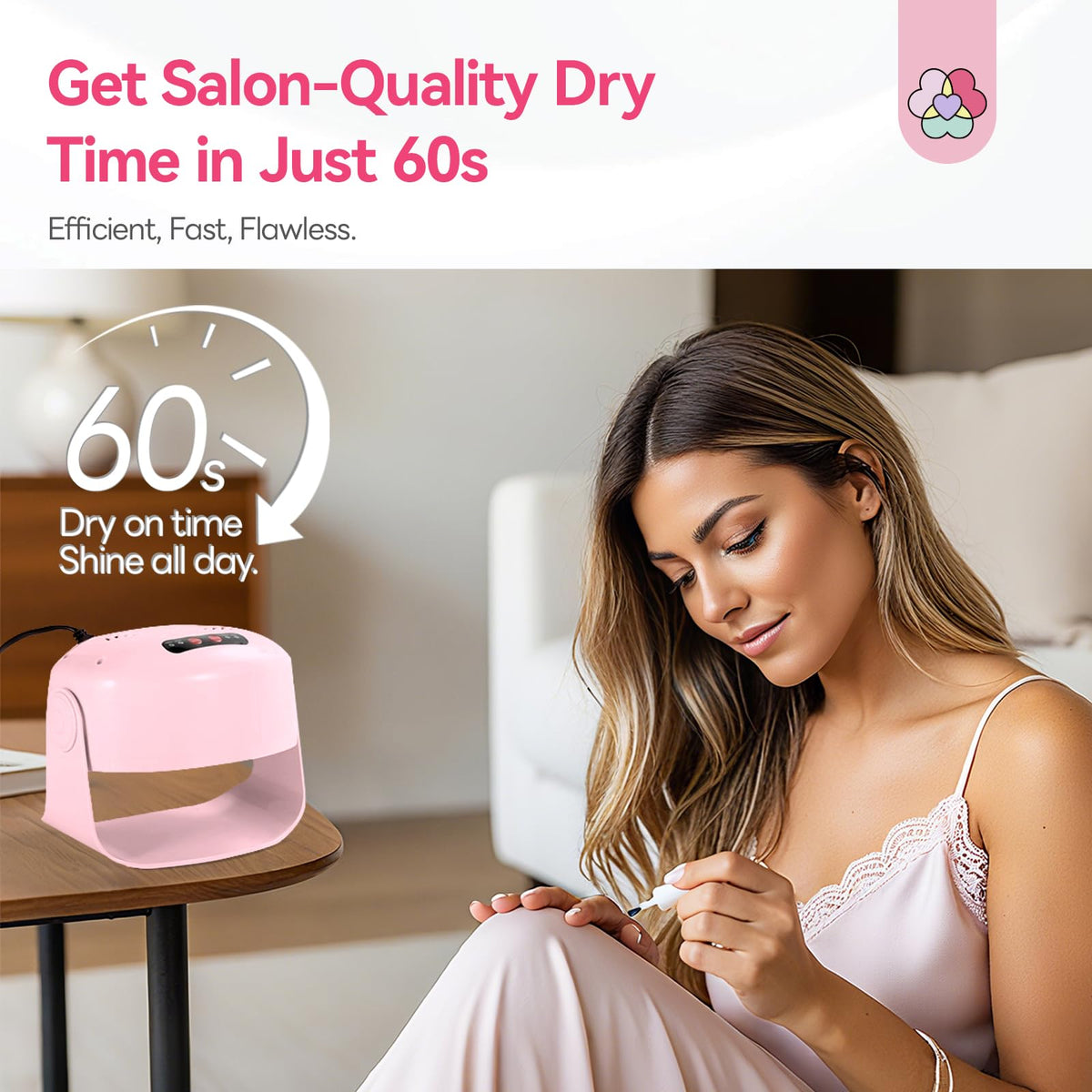 SAVILAND Nail Dryer with Adjustable Angle and Dual Drying Modes