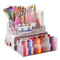 2-Tier Nail Tech Desk Organizer with Drawer for Nail Supplies