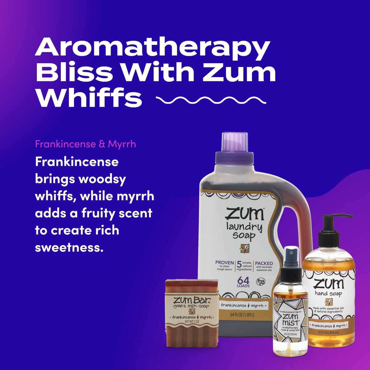 Zum Indigo Wild Home Essentials Bundle - Laundry, Hand, Room & Goat Milk Soap