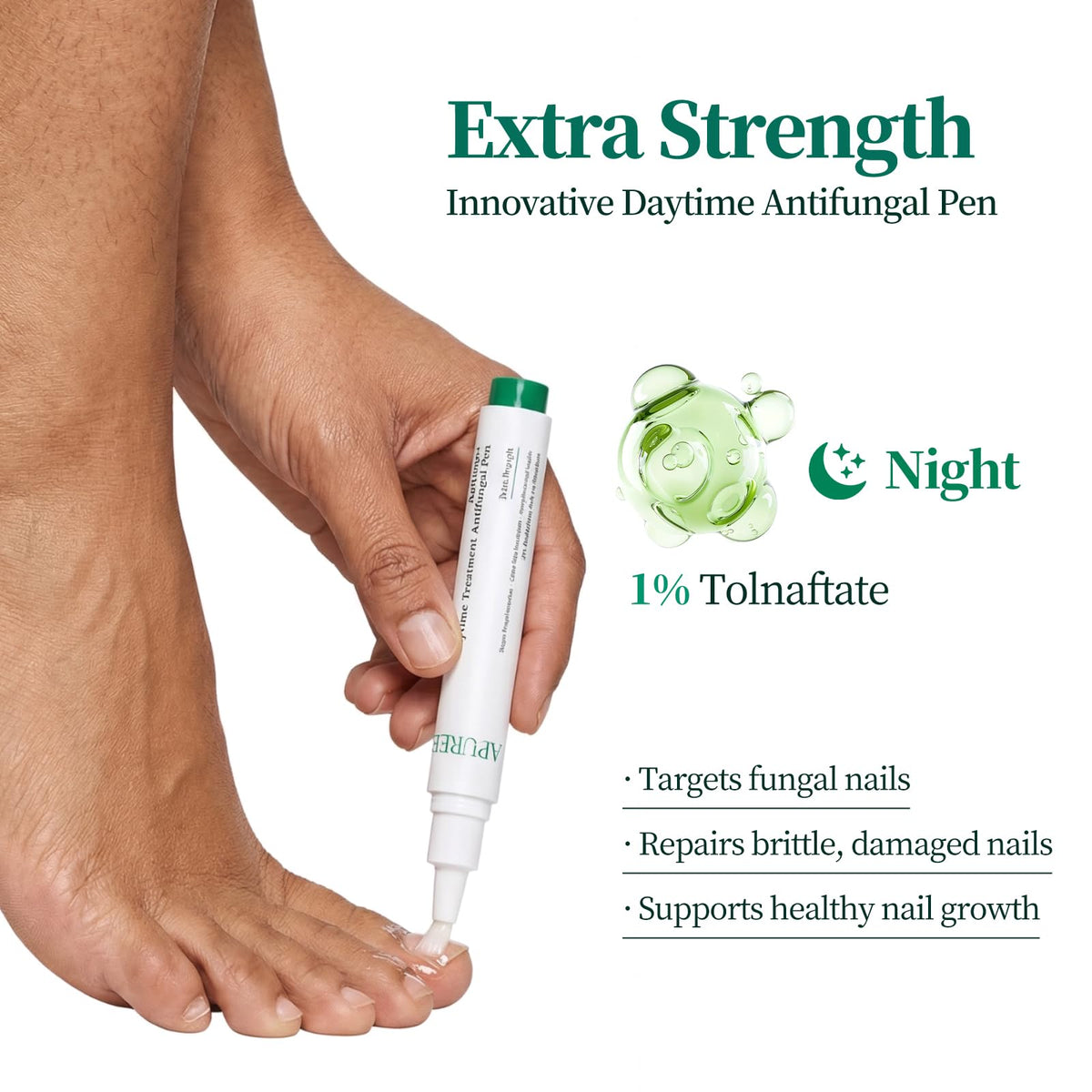 Apuree Antifungal Nail Pen with 1% Tolnaftate and Tea Tree Oil