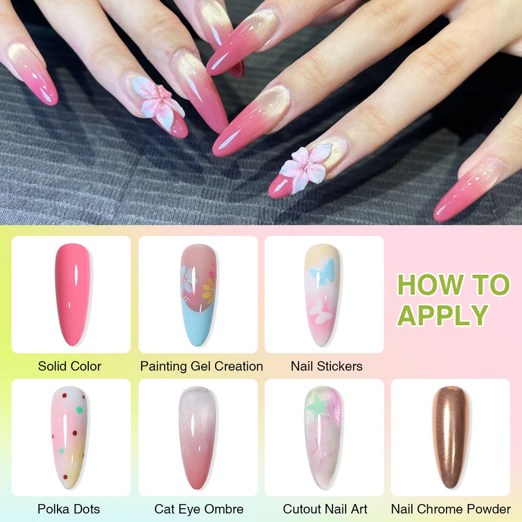 Patting Nail Gel Polish Palette with Sponge Applicators