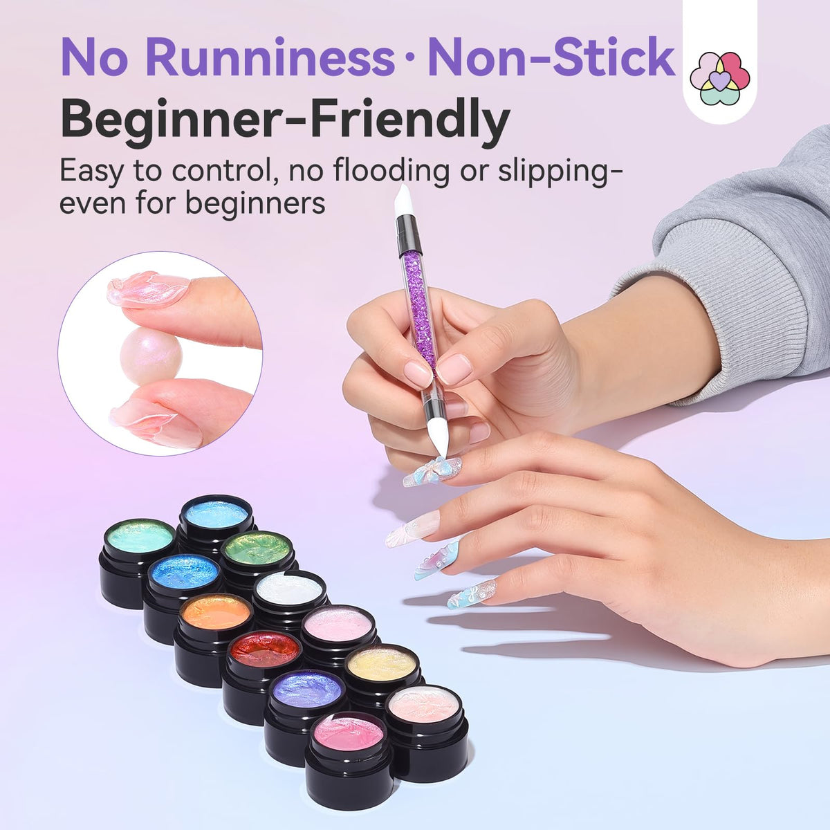 SAVILAND 3D Sculpture Gel Set for Nail Art
