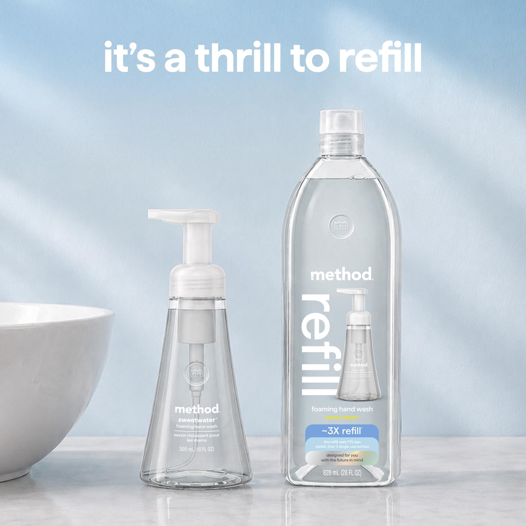 method Foaming Hand Wash Refill Sweet Water, 28 fl oz, 4 Pack