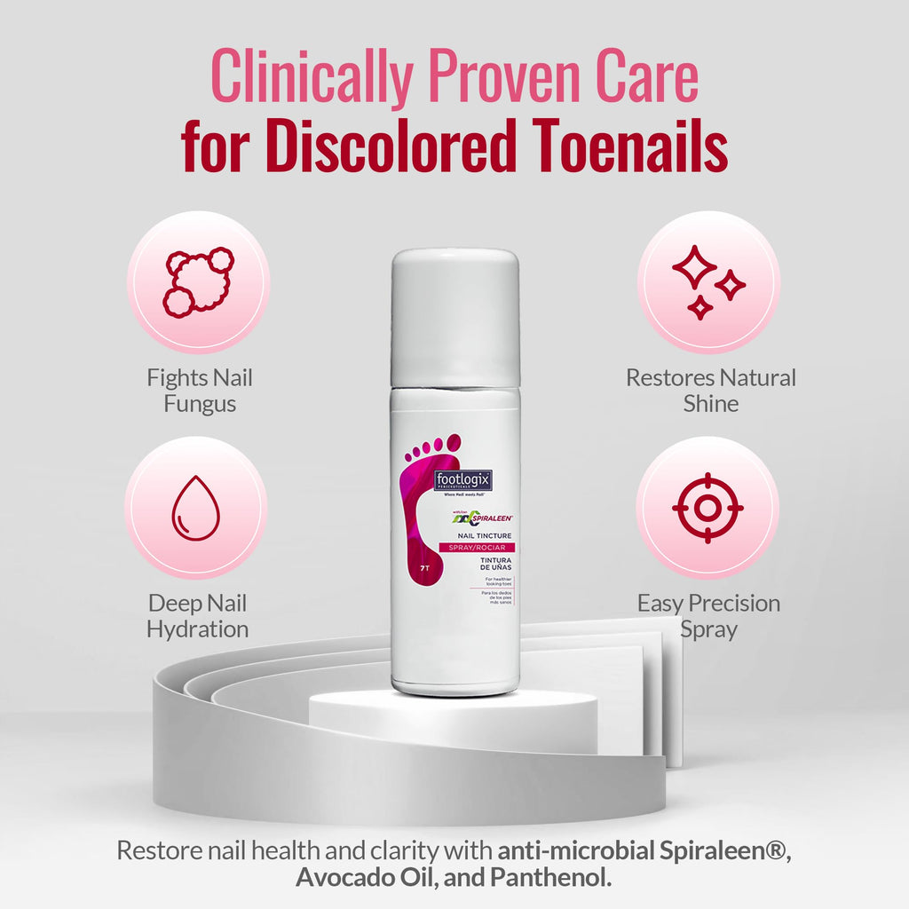 Footlogix Nail Tincture Spray with Spiraleen, Tea Tree Oil & Panthenol