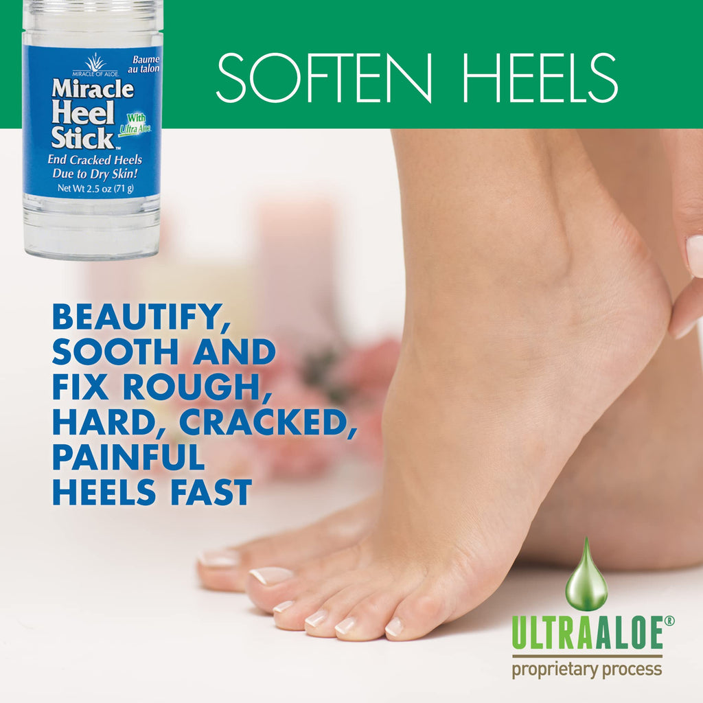 Miracle of Aloe Heel Stick for Dry, Cracked Heels