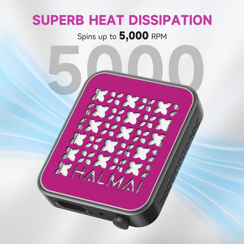 HALMAI Nail Dust Collector with 800Pa Suction and Reusable HEPA Filter