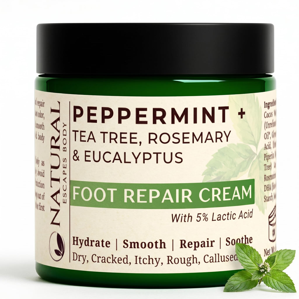 Natural Escapes Peppermint Foot Cream with 5% Lactic Acid
