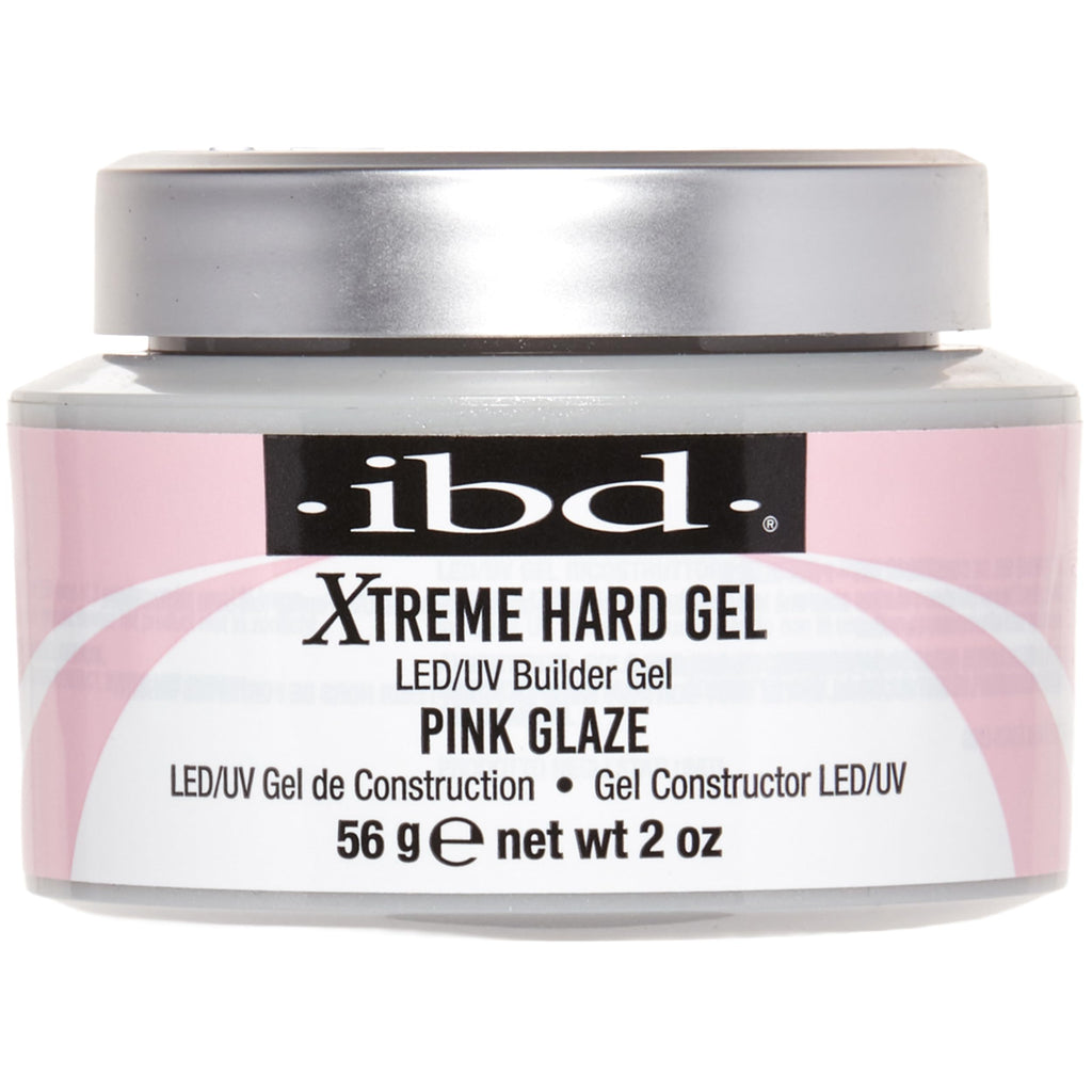 IBD LED/UV Builder Gel Pink Glaze, Hard Soak-Off Nail Builder, 2 oz