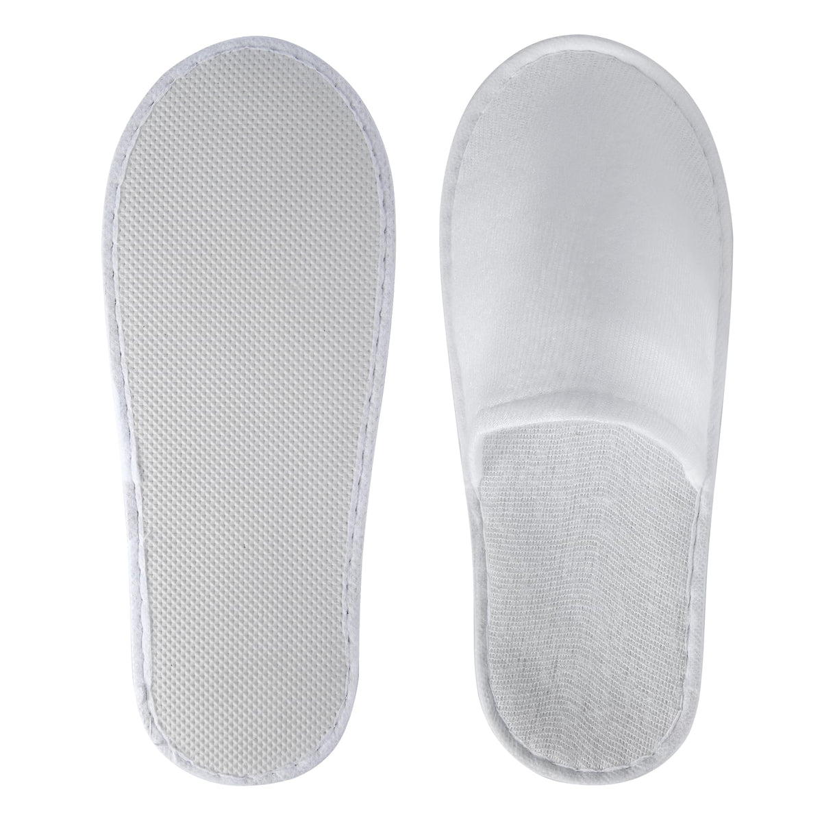 UrbanRoots 28 Pairs Disposable Guest Slippers with Pouch, Non-Slip White House Slippers