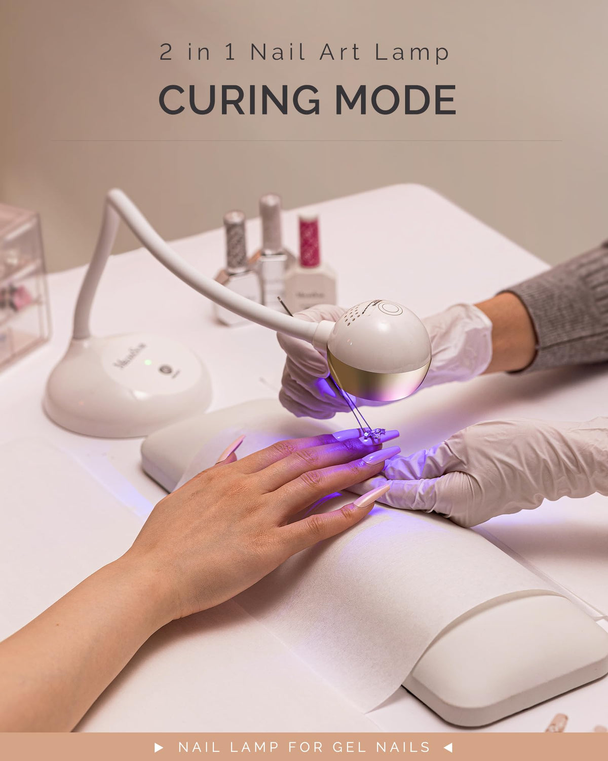 MelodySusie Rechargeable 360° Gooseneck UV/LED Nail Art Lamp