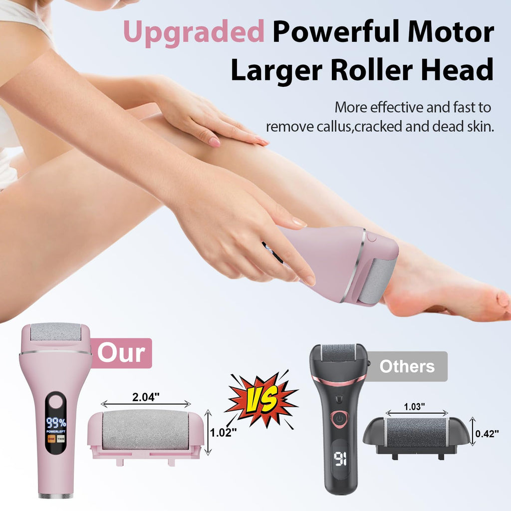 AdamPark Rechargeable Electric Foot Callus Remover, Wet/Dry Foot File