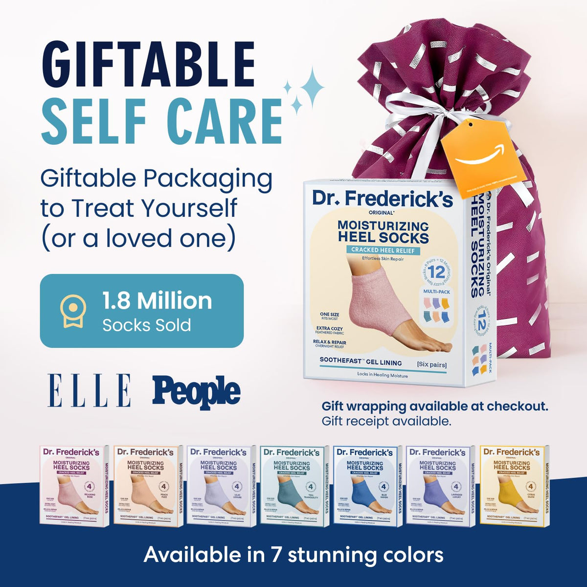 Dr. Frederick's Original Moisturizing Gel-Lined Heel Socks