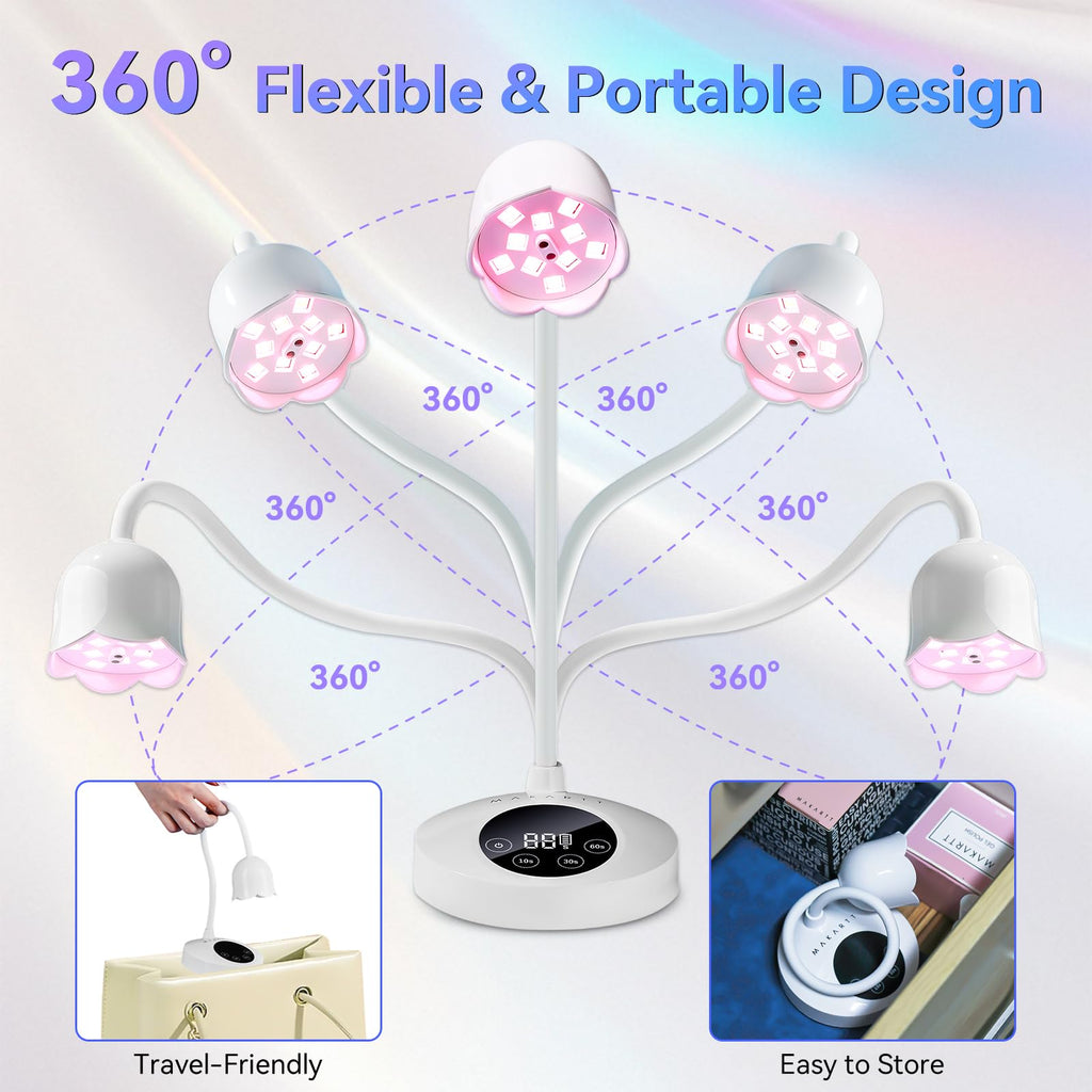 Makartt Rechargeable UV LED Nail Lamp for Gel Nails