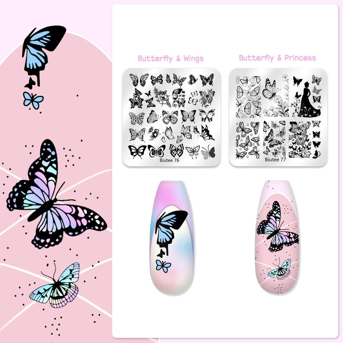 Biutee Nail Art Stamping Kit