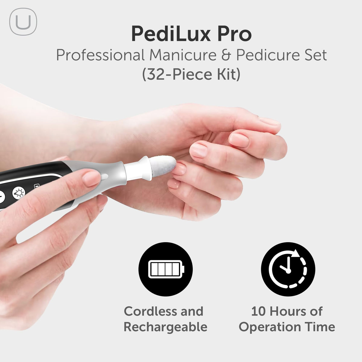 UTILYZE PediLux Pro Cordless Electric Manicure & Pedicure Kit