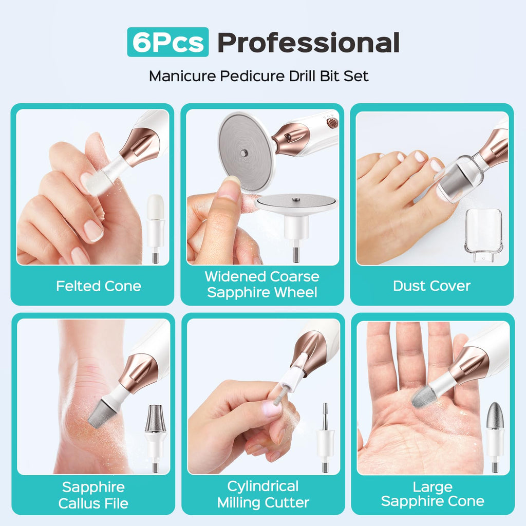 COSLUS 5-in-1 Electric Manicure & Pedicure Nail Care Kit